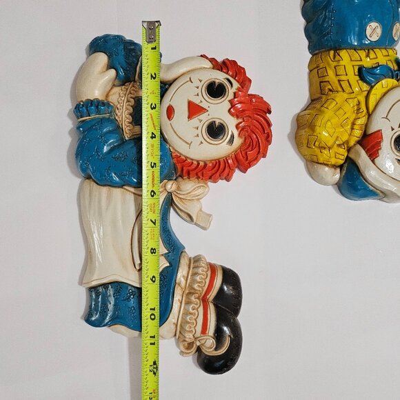 Rare 1977 Bobbs Merrill Raggedy Ann and Andy Plastic Wall Plaques - Picture 9 of 14